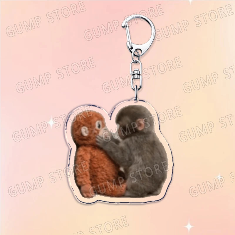 HugMonkey™ 3D Keychain 🐒💖 — Cute Clip-On Companion