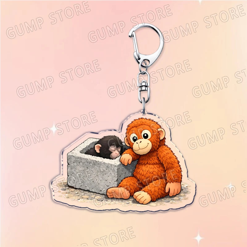 HugMonkey™ 3D Keychain 🐒💖 — Cute Clip-On Companion