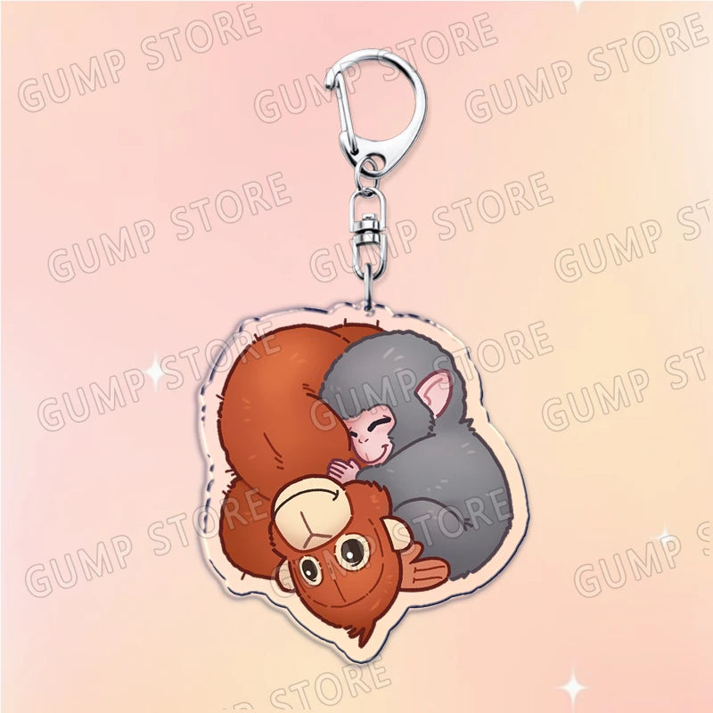 HugMonkey™ 3D Keychain 🐒💖 — Cute Clip-On Companion