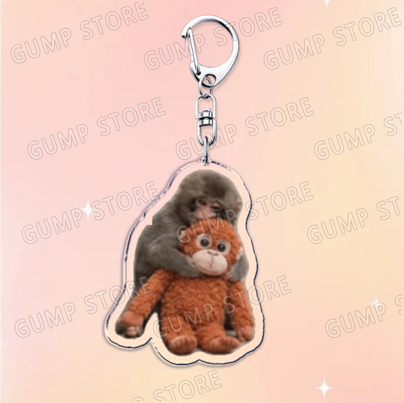 HugMonkey™ 3D Keychain 🐒💖 — Cute Clip-On Companion