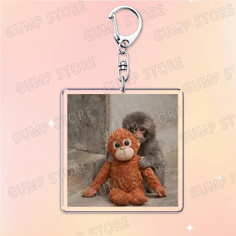 HugMonkey™ 3D Keychain 🐒💖 — Cute Clip-On Companion